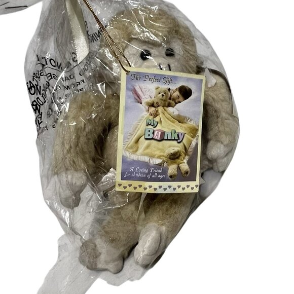 My Banky Blanket Plush Monkey Drew Security Blankie 15" x 15" NWT - Picture 4 of 5